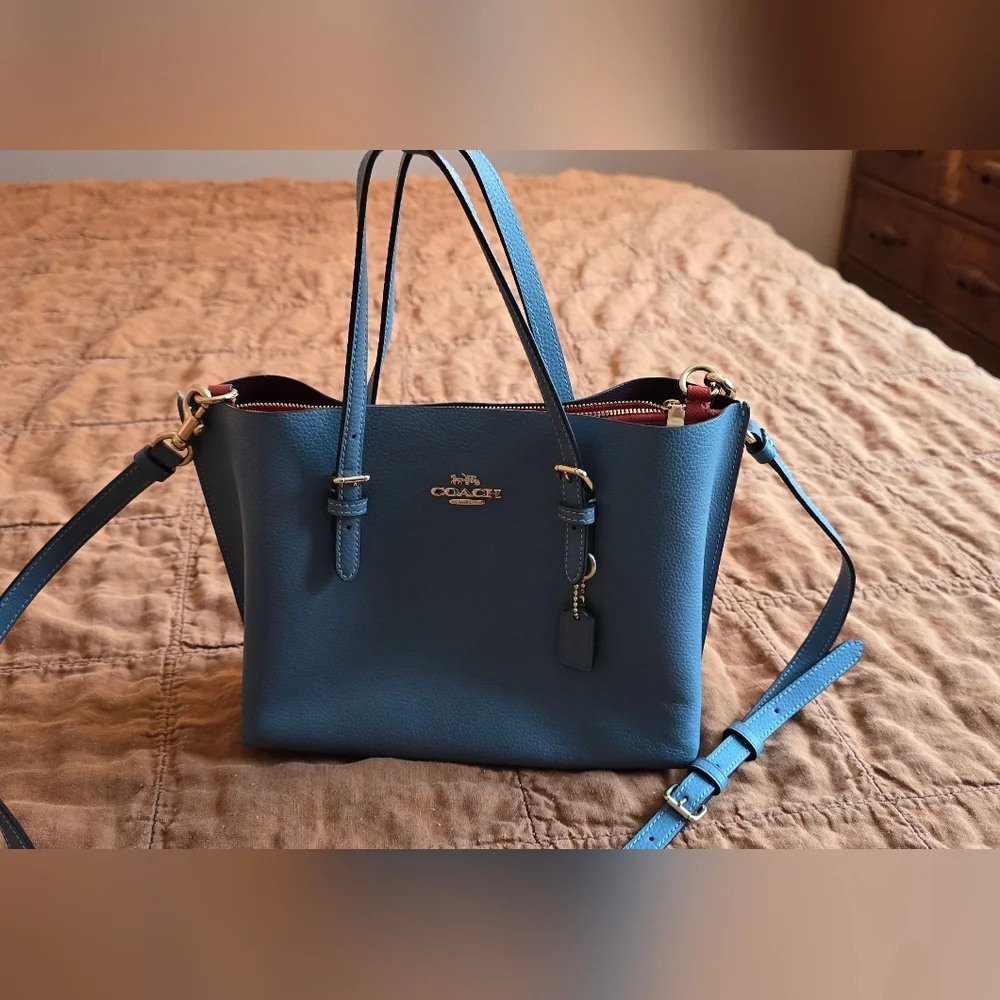 Coach Mollie Tote 25 Baby Blue - Picture 2 of 10